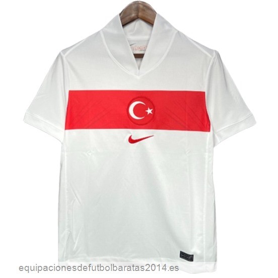 Nuevo Tailandia 1ª Camiseta Turquia 2024 Blanco Baratas